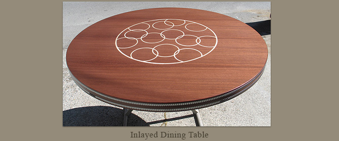 Inlayed dining table